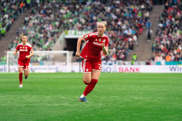 Cologne, Germany 14th May 2026: Franziska Kett of FC Bayern München during the DFB Pokal Final between VfL Wolfsburg and FC Bayern München at RheinEnergieStadion on May 14th, 2026 in Cologne, Germany (Leonie Kiehl SPP) Copyright: xLeoniexKiehlx xSPPx spp-en-LeKiSp-SPP26_Leonie_20032026-1-6