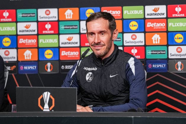 Press conference SC Freiburg, 14 05 2026 Julian Schuster SC Freiburg, Coach Press conference SC Freiburg, 14 05 2026 Copyright: xBEAUTIFULxSPORTS Boscox