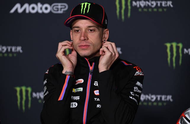 Ahead of MotoGP Catalonia Grand Prix BARCELONA, SPAIN - MAY 14: Marco Bezzecchi of Aprilla Racing attends press conference, PK, Pressekonferenz ahead of the Catalonia Grand Prix, sixth round of the 2026 MotoGP World Championship, WM, Weltmeisterschaft held at the 4.66-kilometer Circuit de Barcelona-Catalunya in Barcelona, Spain on May 14, 2026. Burak Akbulut Anadolu Catalonia Spain. Editorial use only. Please get in touch for any other usage.  Copyright: x2026xAnadoluxBurakxAkbulutx