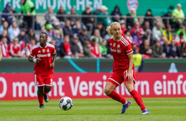 Germany Football DFB Cup Women 2025 2026, Final VfL Wolfsburg vs Bayern Munich RheinEnergieStadion Cologne on the ball Pernille Harder FC Bayern Munich Women, 21 Cologne Copyright: xAymanxAlahmedx