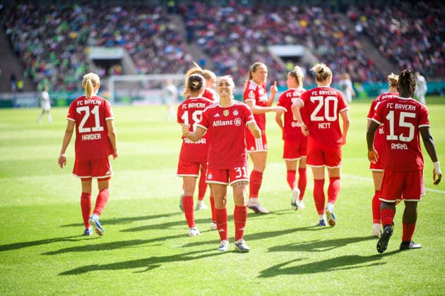 COLOGNE, GERMANY - 14 MAY, 2026: Georgia Stanway, goal - The DFB-Pokal Frauen (Germany Women Cup) match Vfl Wolfsburg vs FC Bayern Munich at Rhein Energie Stadion  Copyright: xx