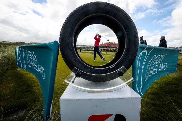REPRO FREE *PRESS RELEASE NO REPRODUCTION FEE* EDITORIAL USE ONLY North of Ireland Men s Amateur Open, Royal Portrush Golf Club 14 5 2026 Max Thallon tees off the 1st Max Thallon tees off the 1st 14 5 2026  Copyright: x INPHO NickxElliottx AC015681