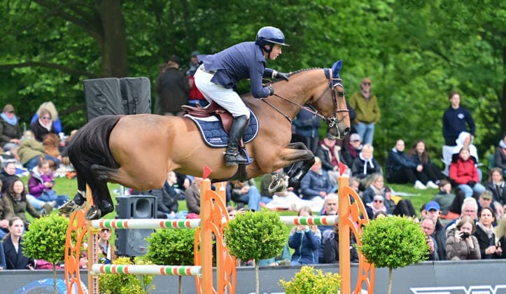 GER Al Shira aa German Jumping Dressage Derby Hamburg 14 05 2026, GER Al Shira aa German Jumping Dressage Derby Hamburg, Prize of Deutsche Vermögensberatung AG Championat von Hamburg, Al Shira aa CSI5 Tour in the picture winner Cian OÂ Connor IRL on Genghis Khan nordphotoxGmbH xWitke nph00002