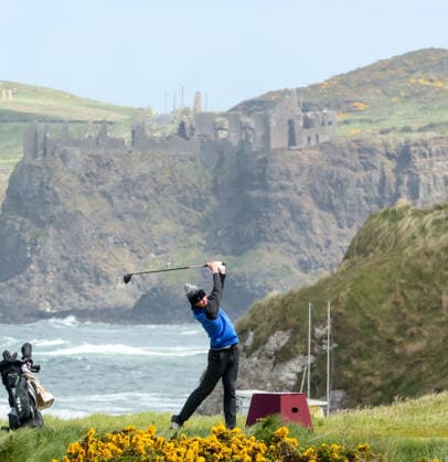 REPRO FREE *PRESS RELEASE NO REPRODUCTION FEE* EDITORIAL USE ONLY North of Ireland Men s Amateur Open, Royal Portrush Golf Club 14 5 2026 James Park tees off the 7th hole James Park tees off the 7th hole 14 5 2026  Copyright: x INPHO NickxElliottx AC016451