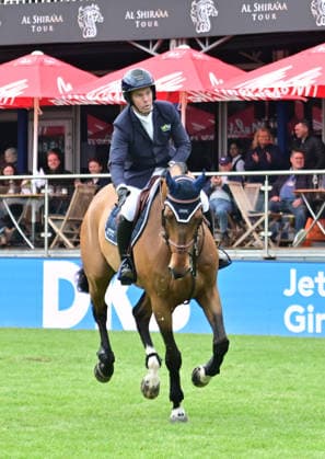 GER Al Shira aa German Show Jumping Dressage Derby Hamburg 14 05 2026, GER Al Shira aa German Show Jumping Dressage Derby Hamburg, Prize of Deutsche Vermögensberatung AG Championat von Hamburg, Al Shira aa CSI5 Tour in the picture Winner Cian OÂ Connor IRL on Genghis Khan cheers nordphotoxGmbH xWitke nph00002