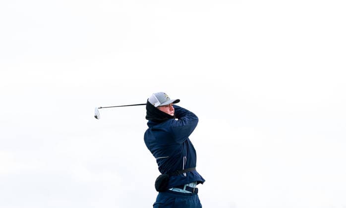 REPRO FREE *PRESS RELEASE NO REPRODUCTION FEE* EDITORIAL USE ONLY North of Ireland Men s Amateur Open, Royal Portrush Golf Club 14 5 2026 Benjamin Oberholzer tees off the 1st Benjamin Oberholzer tees off the 1st 14 5 2026  Copyright: x INPHO NickxElliottx NE1L4439