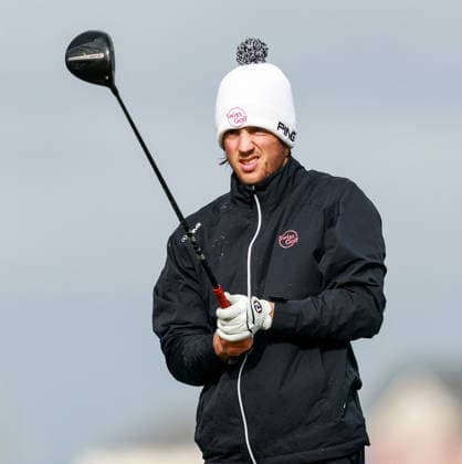 REPRO FREE *PRESS RELEASE NO REPRODUCTION FEE* EDITORIAL USE ONLY North of Ireland Men s Amateur Open, Royal Portrush Golf Club 14 5 2026 Alexander Brand line up his shot on the 1st Alexander Brand line up his shot on the 1st 14 5 2026  Copyright: x INPHO NickxElliottx NE1L4858 copy