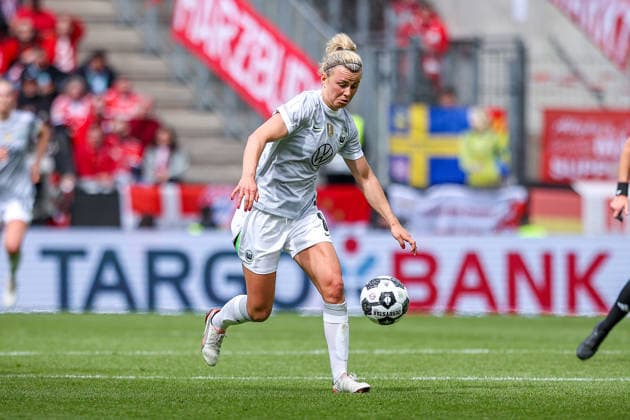 2026 05 14, xkwix, Football, Final DFB Cup Women, VfL Wolfsburg FC Bayern Munich, Season 2025 2026, Rhein Energie Stadium in Cologne Lena Lattwein VfL Wolfsburg Women 8 DFB regulations prohibit any use of photographs as image sequences and or quasi video Photo xKamilxWilkowskixPressefotoKochx Nordrhein Westfalen Germany