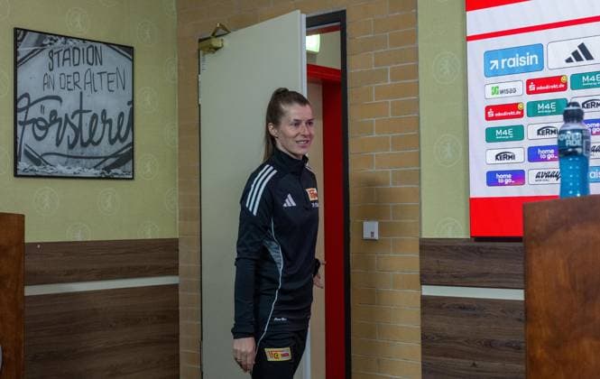 Soccer, Men, Season 2025 2026, 1 Bundesliga, 1 FC Union Berlin, Press conference with coach Marie Louise Eta 1 FC Union Berlin , 14 05 2026, Copyright: xMatthiasxKochx