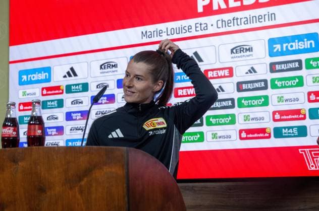 Soccer, Men, Season 2025 2026, 1 Bundesliga, 1 FC Union Berlin, Press conference with coach Marie Louise Eta 1 FC Union Berlin , 14 05 2026, Copyright: xMatthiasxKochx