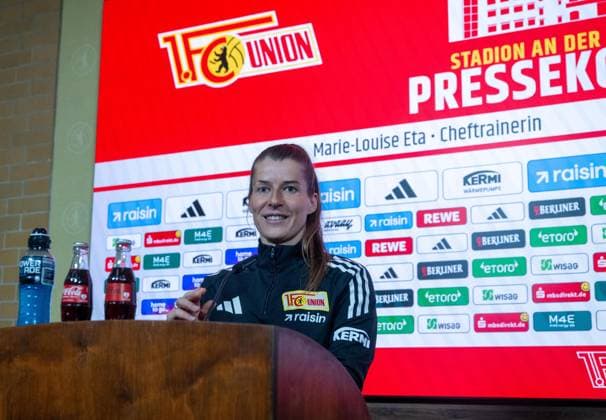 Soccer, Men, Season 2025 2026, 1 Bundesliga, 1 FC Union Berlin, Press conference with coach Marie Louise Eta 1 FC Union Berlin , 14 05 2026, Copyright: xMatthiasxKochx