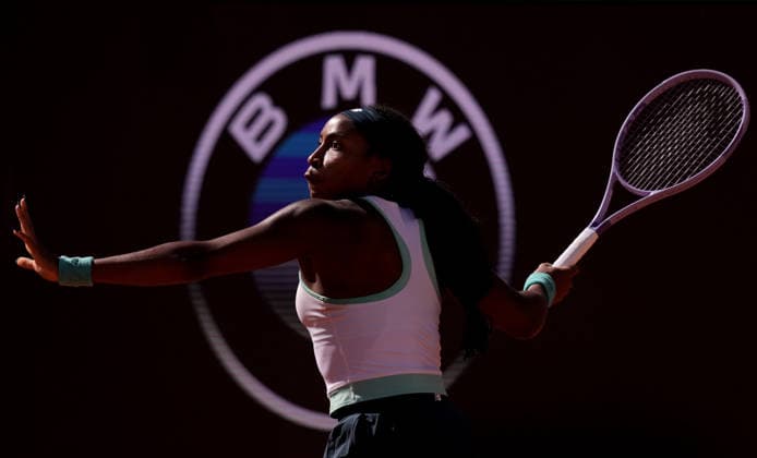Coco Gauff (USA) during the match between Sorana Cirstea (ROU) vs Coco Gauff (USA) at the Italian Open in Rome, Thursday, May 14, 2026. (Alfredo Falcone LaPresse)  Copyright: xAlfredoxFalcone LaPressex
