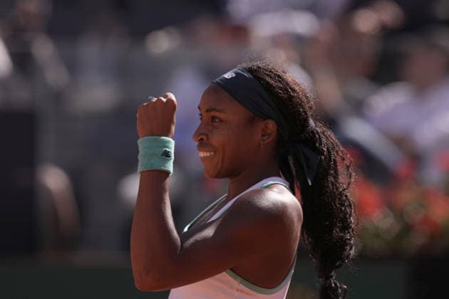 Coco Gauff (USA) during the match between Sorana Cirstea (ROU) vs Coco Gauff (USA) at the Italian Open in Rome, Thursday, May 14, 2026. (Alfredo Falcone LaPresse)  Copyright: xAlfredoxFalcone LaPressex