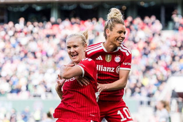 DFB Pokal 46 Womens Final, VfL Wolfsburg FC Bayern Munich, 14 05 2026 Pernille Harder FC Bayern Munich, 21 , Goal, Goal celebration DFB Pokal 46 Womens Final, VfL Wolfsburg FC Bayern Munich, Cologne, RheinEnergieSTADION on 14 05 2026 Copyright: xBEAUTIFULxSPORTS Wunderlx