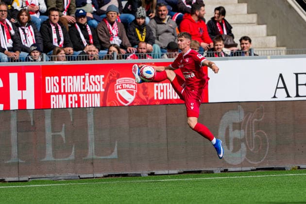 Switzerland Brack Super League 2025 26, FC Thun vs BSC Young Boys Stockhorn Arena, Thun Fabio Fehr 47 THU Thun Stockhorn Arena Bern Switzerland Copyright: xKjetilxWaberx