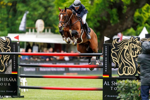 HAMBURG Al Shira aa 95 German Jumping and Dressage DERBY 2026, HAMBURG Al Shira aa 95 German Jumping and Dressage DERBY 2026 HEEL Arne van NED , Keaton HV CSI5 Championat of Hamburg Prize of Deutsche Vermögensberatung AG Al Shira aa CSI5 Tour CSI5 Int jumping competition over two rounds 1,55m Hamburg, Jenischpark, Derby Park Klein Flottbek 14 May 2026