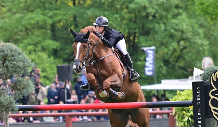GER Al Shira aa German Show Jumping Dressage Derby Hamburg 14 05 2026, GER Al Shira aa German Show Jumping Dressage Derby Hamburg, Prize of Deutsche Vermögensberatung AG Championat von Hamburg, Al Shira aa CSI5 Tour pictured Sandra Auffarth GER on Quirici H nordphotoxGmbH xWitke nph00002