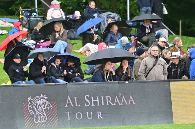 GER Al Shira aa Deutsches Spring Dressur Derby Hamburg 14 05 2026, GER Al Shira aa Deutsches Spring Dressur Derby Hamburg, Preis der Deutschen Vermögensberatung AG Championat von Hamburg, Al Shira aa CSI5 Tour im Bild Feature spectators in rainy weather nordphotoxGmbH xWitke nph00002