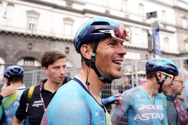 Italy™s Davide Ballerini of XDS Astana Team stage winner during Stage 6 of the Giro d™Italia, from Paestum to Naples, Italy, Thursday, May 14, 2026.  Copyright: xFabioxFerrari LaPressex