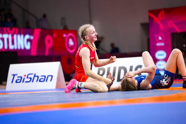U17 Wrestling European Championships 43kg WW Finja Viviane Strauch GER df Anastasiya Lazarchyk BLR