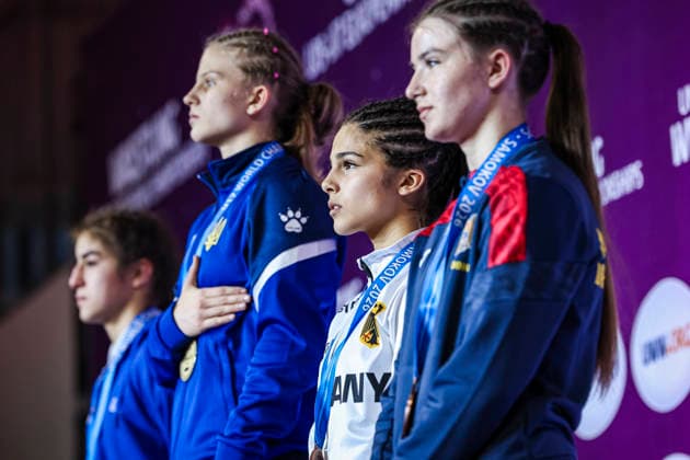 U17 Wrestling European Championships Podium 49kg WW Bronze Madina Bayramova GER