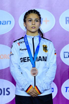 U17 Wrestling European Championships Podium 49kg WW Bronze Madina Bayramova GER Copyright: xKostadinxAndonov xUnitedxWorldxWrestlingx Kostadin Andonov United World Wrestling