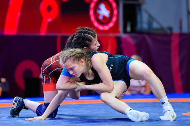 U17 Wrestling European Championships 40kg WW Sirin Askara TUR df Nahla Maylin Eichheimer GER Copyright: xKostadinxAndonov xUnitedxWorldxWrestlingx Kostadin Andonov United World Wrestling