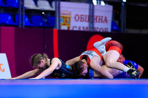 U17 Wrestling European Championships 46kg WW Alina Baranova RUS df Frederika Grosse GER Copyright: xKostadinxAndonov xUnitedxWorldxWrestlingx Kostadin Andonov United World Wrestling