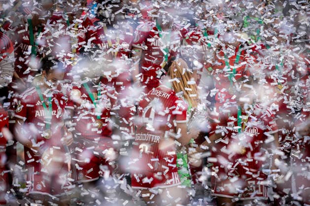 Cologne, Germany 14th May 2026 Final cheer FCB FC Bayern Munich VfL Wolfsburg DFB Cup Final Women 14 05 2026