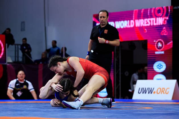 U17 Wrestling European Championships 69kg WW Maja Wejchan POL df Sophia Ioana Anastase ROU Copyright: xKostadinxAndonov xUnitedxWorldxWrestlingx Kostadin Andonov United World Wrestling