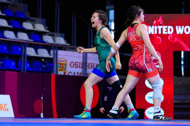 U17 Wrestling European Championships 61kg WW Andrea Niseva BUL df Surae Mirac Abbassoy FIN Copyright: xKostadinxAndonov xUnitedxWorldxWrestlingx Kostadin Andonov United World Wrestling