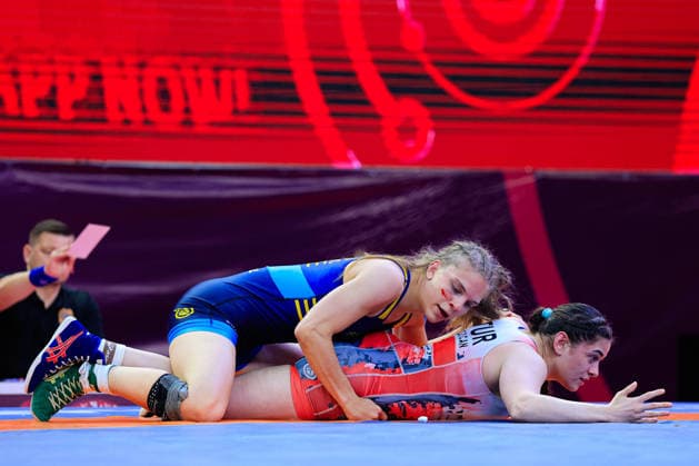U17 Wrestling European Championships 69kg WW Kiymet Rumeysa Tezcan TUR df Sofia Tuominen Mirkovic SWE Copyright: xKostadinxAndonov xUnitedxWorldxWrestlingx Kostadin Andonov United World Wrestling