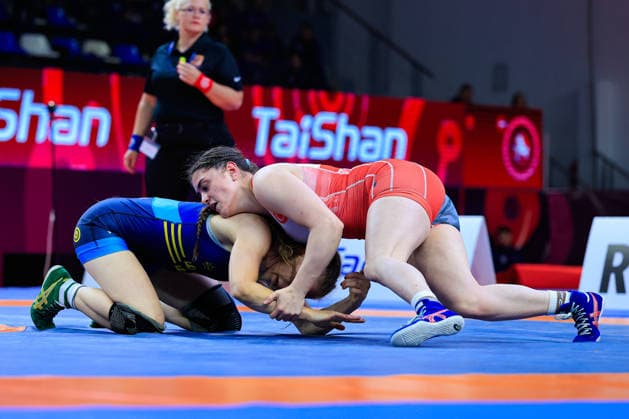 U17 Wrestling European Championships 69kg WW Kiymet Rumeysa Tezcan TUR df Sofia Tuominen Mirkovic SWE Copyright: xKostadinxAndonov xUnitedxWorldxWrestlingx Kostadin Andonov United World Wrestling