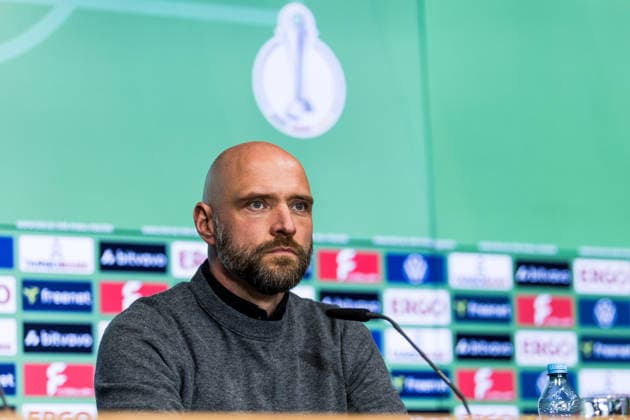 DFB Pokal 46 Womens Final, VfL Wolfsburg FC Bayern Munich, 14 05 2026 Stephan Lerch Coach VfL Wolfsburg during the press conference DFB Pokal 46 Womens Final, VfL Wolfsburg FC Bayern Munich, Cologne, RheinEnergieSTADION on 14 05 2026 Copyright: xBEAUTIFULxSPORTS Wunderlx