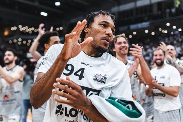 George King Gladiators Trier , Vet Concept Gladiators Trier vs Rostock Seawolves, Basketball, easyCredit BBL, Play Ins, Season 2025 2026, 14 05 2026 Vet Concept Gladiators Trier vs Rostock Seawolves, Basketball, easyCredit BBL, Play Ins, Season 2025 2026, 14 05 2026 Copyright: xEibner-Pressefoto AlexanderxNeisx EP_ANS