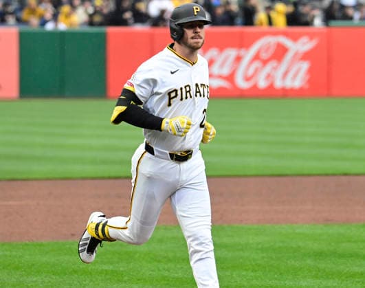 Pittsburgh Pirates right fielder Ryan O Hearn (29) homers scoring two runs in the first inning against the Colorado Rockies at PNC Park on Thursday, May 14, 2026 in Pittsburgh.  PIT2026051405 ArchiexCarpenter