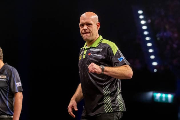 Darts BetMGM Premier League Michael van Gerwen during the BetMGM Premier League darts, at Utilita Arena, Birmingham, UK on 14 May 2026. Birmingham Utilita Arena Midlands UK Editorial use only , Copyright: xManjitxNarotrax PSI-24244-0009