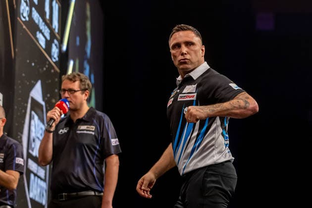 Darts BetMGM Premier League Gerwyn Price celebrates during the BetMGM Premier League darts, at Utilita Arena, Birmingham, UK on 14 May 2026. Birmingham Utilita Arena Midlands UK Editorial use only , Copyright: xManjitxNarotrax PSI-24244-0010