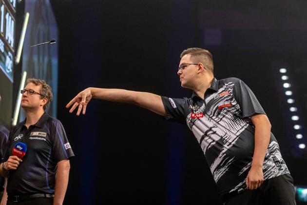 Darts BetMGM Premier League Gian van Ween during the BetMGM Premier League darts, at Utilita Arena, Birmingham, UK on 14 May 2026. Birmingham Utilita Arena Midlands UK Editorial use only , Copyright: xManjitxNarotrax PSI-24244-0020