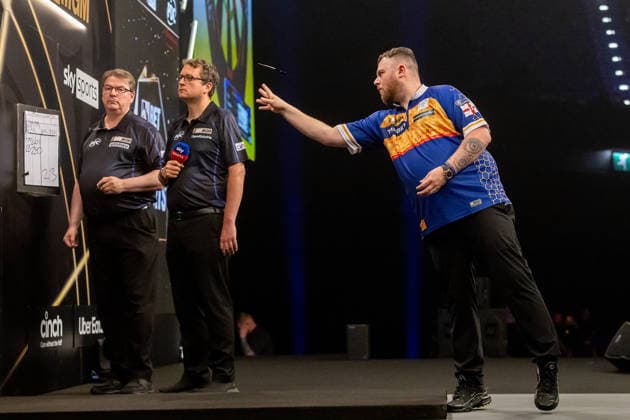 Darts BetMGM Premier League Josh Rock during the BetMGM Premier League darts, at Utilita Arena, Birmingham, UK on 14 May 2026. Birmingham Utilita Arena Midlands UK Editorial use only , Copyright: xManjitxNarotrax PSI-24244-0024