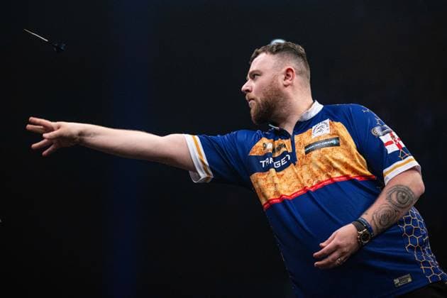RECORD DATE NOT STATED 14th May 2026, Utilita Arena, Birmingham, Midlands, England; 2026 PDC Bet MGM Premier League Darts Night Fourteen; Josh Rock in action on the oche in his quarter final match against Gian van Veen GodfreyxPitt