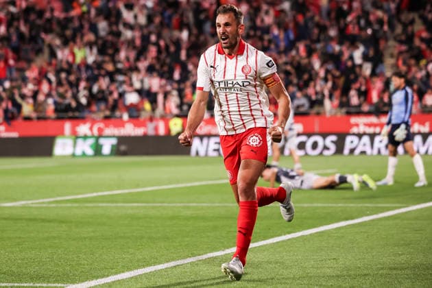 May 14, 2026, Girona, Girona, SPAIN: Cristhian Stuani of Girona FC celebrates a goal during the Spanish league, LaLiga EA Sports, football match played between Girona FC and Real Sociedad at Montilivi stadium on May 14, 2026 in Girona, Spain. Girona FC V Real Sociedad - LaLiga EA Sports  - ZUMAa181 20260514_zaa_a181_092 Copyright: xJavierxBorregox