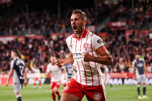 May 14, 2026, Girona, Girona, SPAIN: Cristhian Stuani of Girona FC celebrates a goal during the Spanish league, LaLiga EA Sports, football match played between Girona FC and Real Sociedad at Montilivi stadium on May 14, 2026 in Girona, Spain. Girona SPAIN - ZUMAa181 20260514_zaa_a181_090 Copyright: xJavierxBorregox