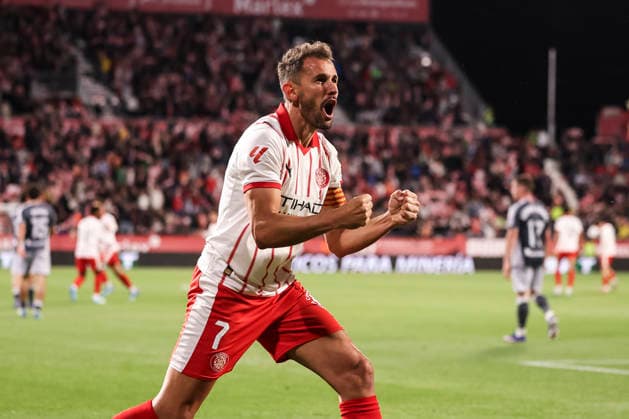 May 14, 2026, Girona, Girona, SPAIN: Cristhian Stuani of Girona FC celebrates a goal during the Spanish league, LaLiga EA Sports, football match played between Girona FC and Real Sociedad at Montilivi stadium on May 14, 2026 in Girona, Spain. Girona SPAIN - ZUMAa181 20260514_zaa_a181_091 Copyright: xJavierxBorregox