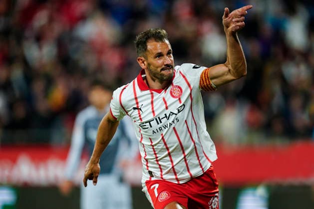 ESP: Girona FC v Real Sociedad. La Liga match 2025-2026, Matchday 36. Cristhian Stuani of Girona FC celebrates the 1-1 during the La Liga match 2025-2026, match day 36 between Girona FC and Real Sociedad played at Montilivi Stadium on May 14, 2026 in Girona, Spain. kpng Copyright: xSergioxRuizx xPRESSINPHOTOx PS_260514_GIR_RSO_2526_029