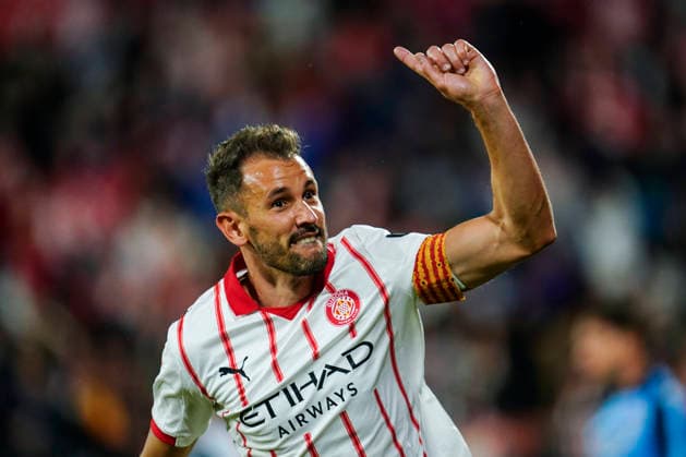 ESP: Girona FC v Real Sociedad. La Liga match 2025-2026, Matchday 36. Cristhian Stuani of Girona FC celebrates the 1-1 during the La Liga match 2025-2026, match day 36 between Girona FC and Real Sociedad played at Montilivi Stadium on May 14, 2026 in Girona, Spain. kpng Copyright: xSergioxRuizx xPRESSINPHOTOx PS_260514_GIR_RSO_2526_031
