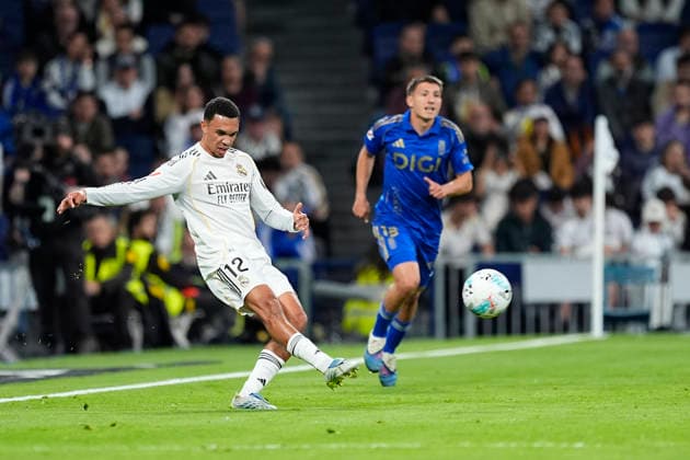 May 14, 2026, Madrid, Madrid, Spain: Trent Alexander-Arnold of Real Madrid CF in action during the Spanish League, LaLiga EA Sports, football match played between Real Madrid and Real Oviedo at Bernabeu stadium on May 14, 2026, in Madrid, Spain. Real Madrid V Real Oviedo - LaLiga EA Sports  - ZUMAa181 20260514_zaa_a181_109 Copyright: xOscarxJ.xBarrosox