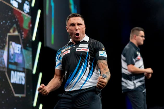 2026 BetMGM Premier League Darts, Night 15, Birmingham Gerwyn Price defeats Gian van Veen during the 2026 BetMGM Premier League Darts, Night 15 at the Utilita Arena, Birmingham, England on 14 May 2026 Credit: Alex Young Every Second Media Editorial use only. All images are copyright Every Second Media Limited. No images may be reproduced without prior permission. Copyright: xIMAGO EveryxSecondxMediax ESM-1992-0035 AlexxYoungx xEveryxSecondxMediax