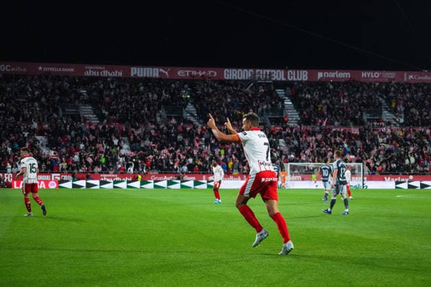 ESP: Girona FC v Real Sociedad. La Liga match 2025-2026, Matchday 36. Cristhian Stuani of Girona FC celebrates the 1-1 during the La Liga match 2025-2026, match day 36 between Girona FC and Real Sociedad played at Montilivi Stadium on May 14, 2026 in Girona, Spain. kpng Copyright: xSergioxRuizx xPRESSINPHOTOx PS_260514_GIR_RSO_2526_048