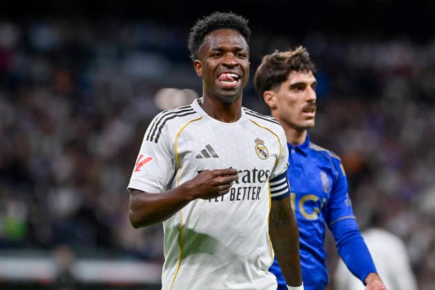 May 14, 2026, Madrid, Madrid, Spain: VINICIUS JUNIOR of Real Madrid CF during the match corresponding to the thirty-six round of the 2025 26 First Division National League Championship between REAL MADRID C.F. Vs REAL OVIEDO, played at the Bernabeu Stadium on May 14, 2026, in Madrid, Spain. REAL MADRID C.F. Vs REAL OVIEDO - First Division National League Championship 2025 26 (05.14.26)  - ZUMAc312 20260514_zsp_c312_037 Copyright: xOscarxManuelxSanchezx